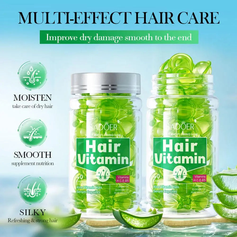Eleeles Bee-Infused Hair Care Essence Capsules – Repair, Smooth & Nourish with Vitamins A, E, H & B5