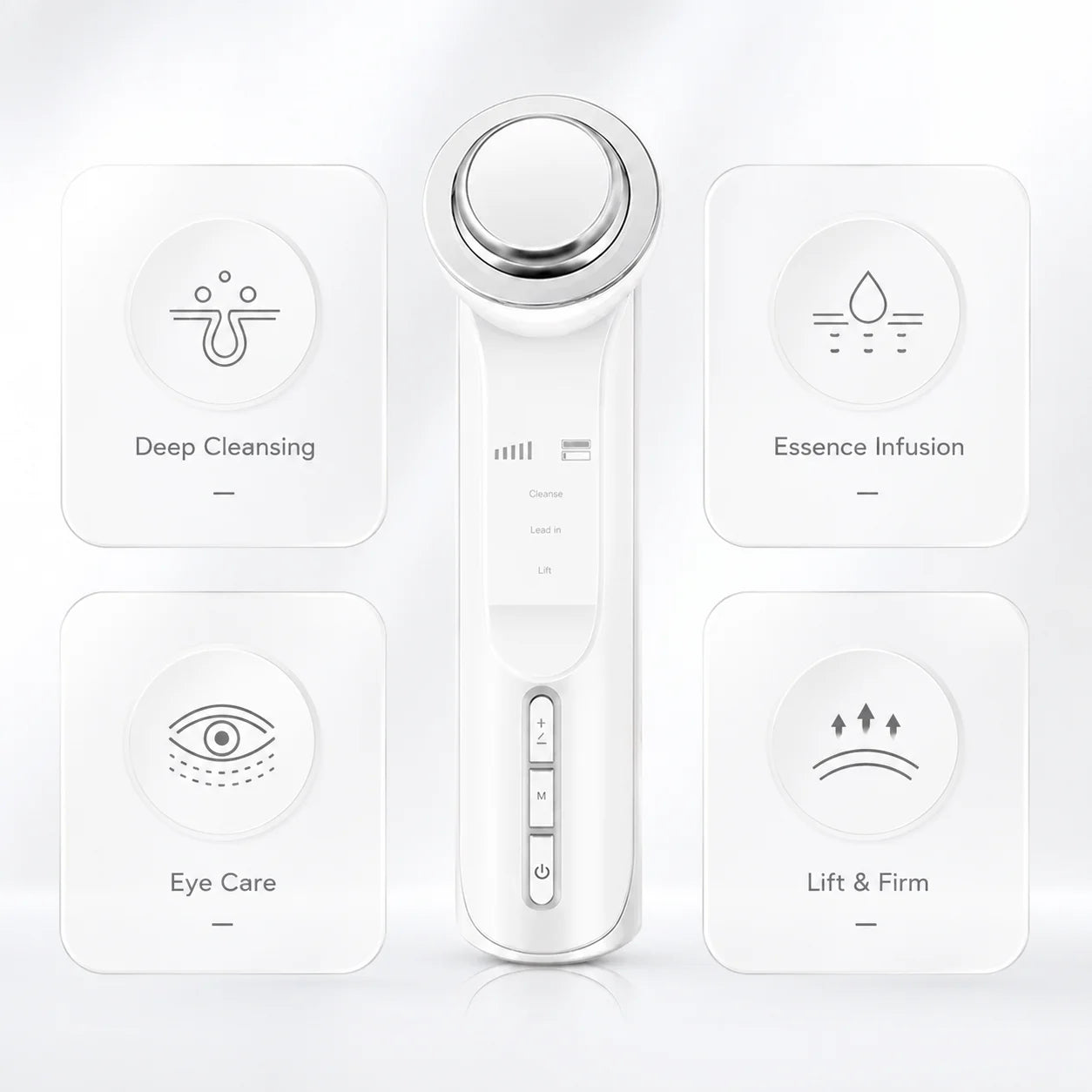 KSKIN Multifunctional Electric Facial Massager Deep Cleansing Skin Rejuvenation Face Lifting Anti Aging Skin Care Beauty Device