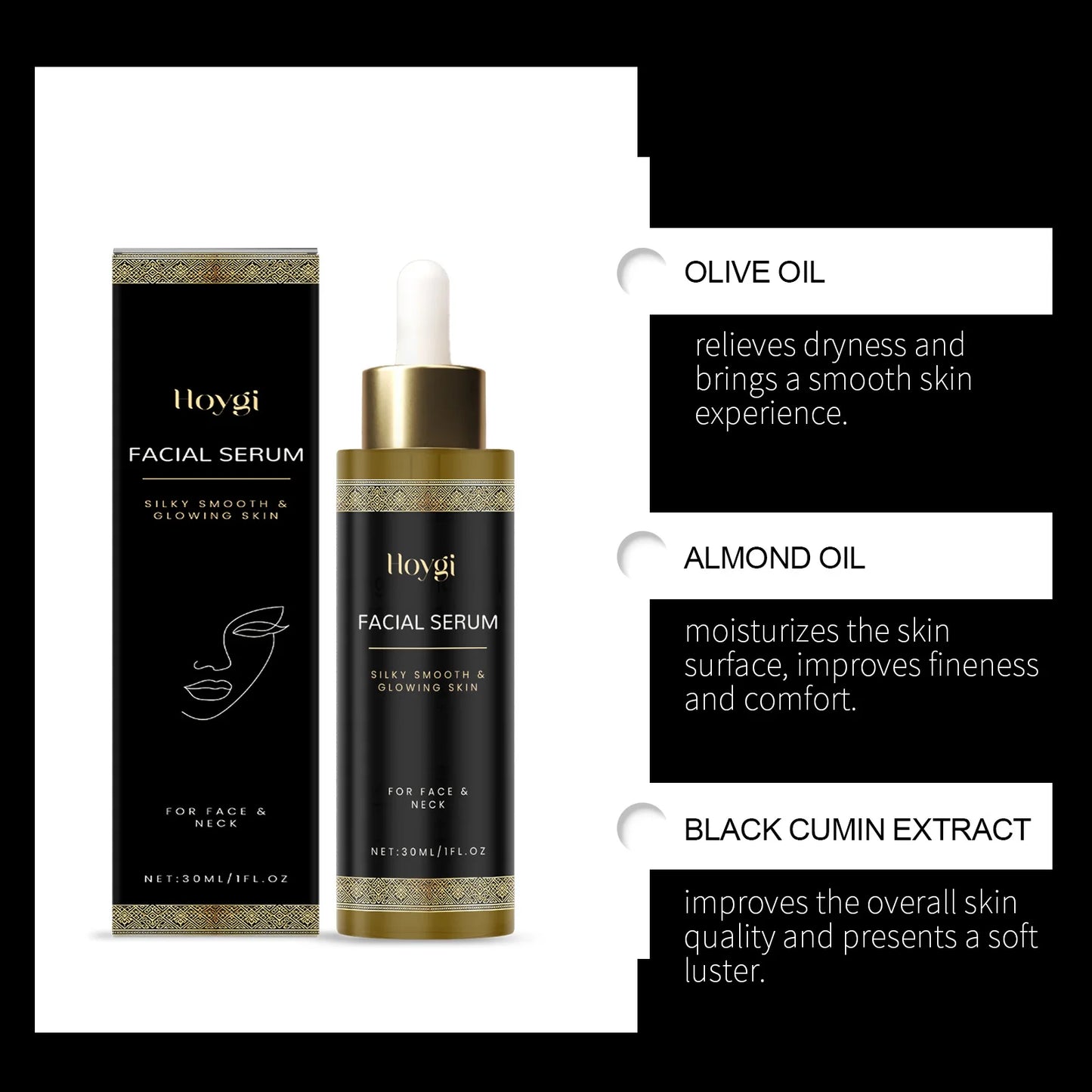 Eleeles Facial Care Essence Serum – Radiance Boosting, Deep Hydration & Skin Elasticity, 30ml