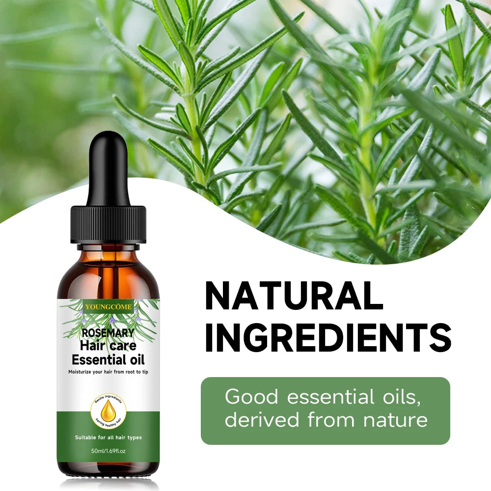 YOUNGCOME Rosemary hair care essential oil,Nourishes Repairs Improves Frizz Prevents Hair Loss Thinning Damaged Hair Care