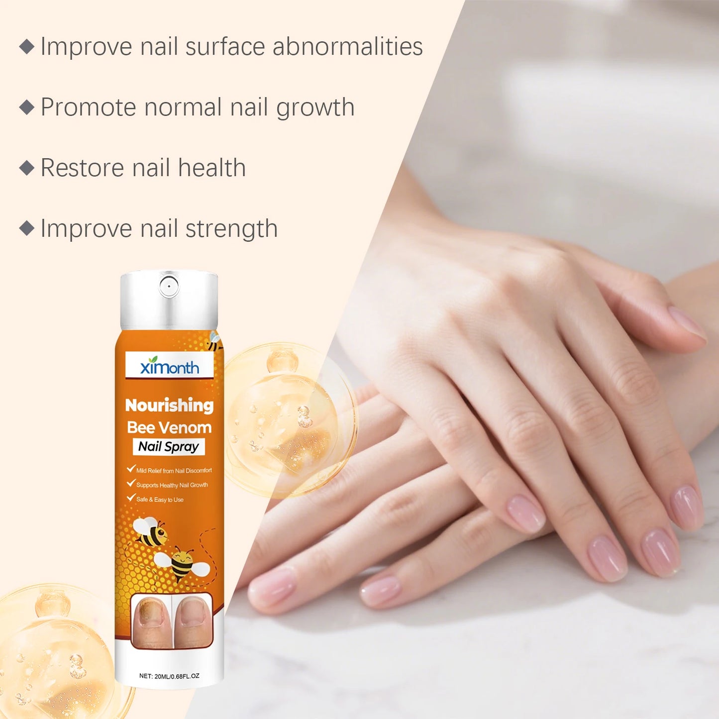 Eleeles Nail Nourishing Spray – Strengthens, Moisturizes & Softens Cuticles, Hands & Feet
