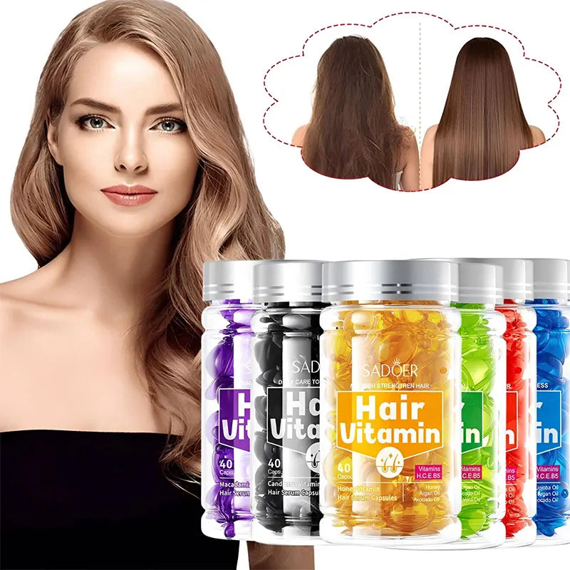 Eleeles Bee-Infused Hair Care Essence Capsules – Repair, Smooth & Nourish with Vitamins A, E, H & B5