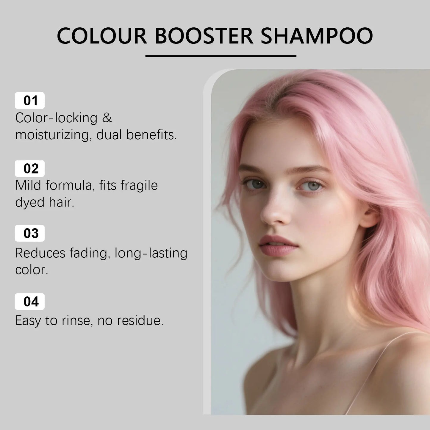 Hair Care Shampoo Series - Color Locking, Moisturizing, Smoothing, Lightweight & Even Coloring for Trendy Styles