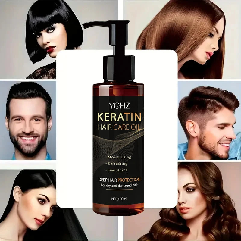 Eleeles Keratin Hair Oil – Instant Shine, Frizz Control & Deep Moisture, 100ml