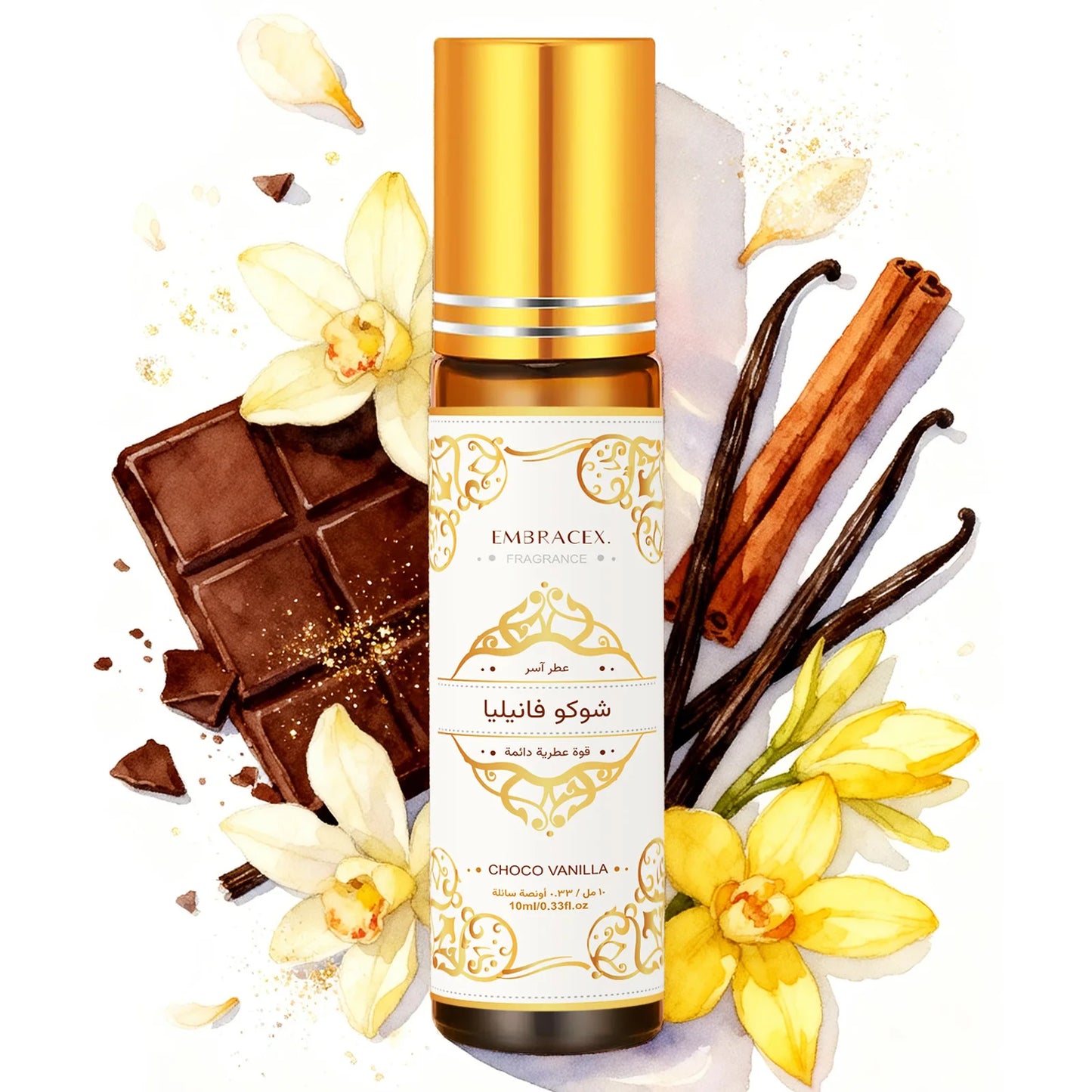 Eleeles Choco Vanilla Roll-On Essential Oil – Long-Lasting Scent, Aromatherapy & Gift, 10ml