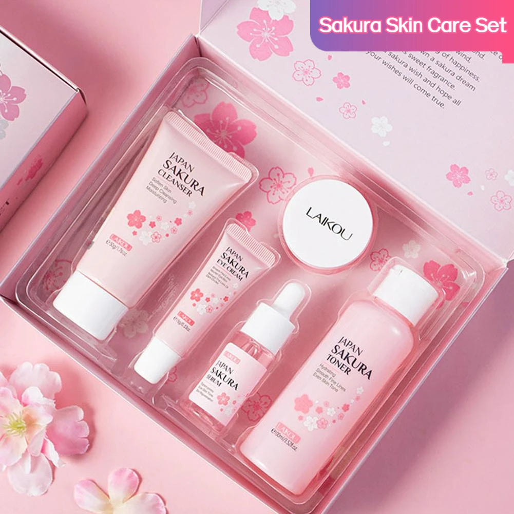 Eleeles Skin Care Set – Face Cream, Serum, Toner, Cleanser & Eye Cream