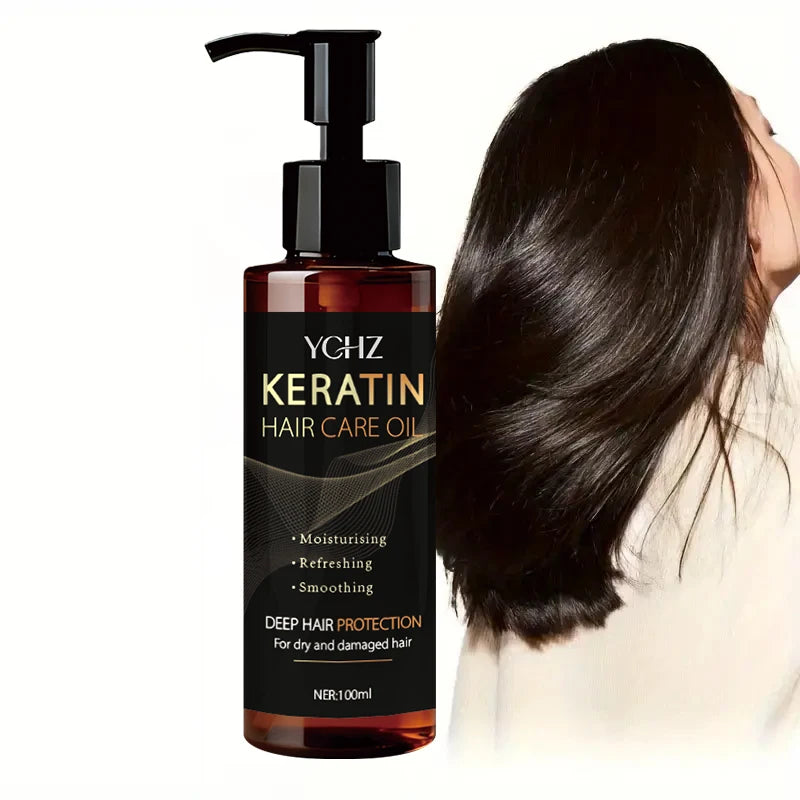 Eleeles Keratin Hair Oil – Instant Shine, Frizz Control & Deep Moisture, 100ml