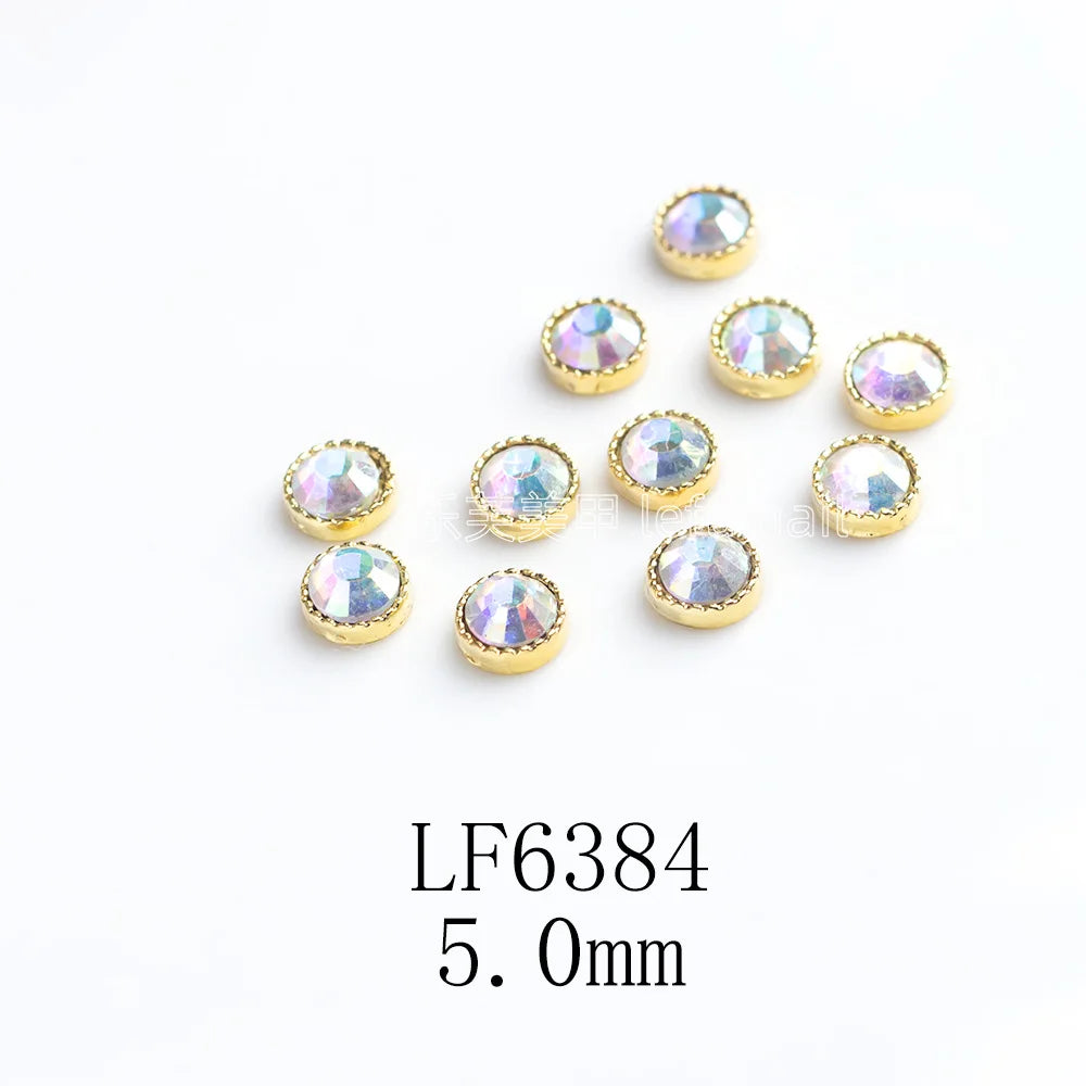 Nail Care Edging Pearl Flat Bottom Semicircle Alloy DIY Nail Paste Nail Care Accessories