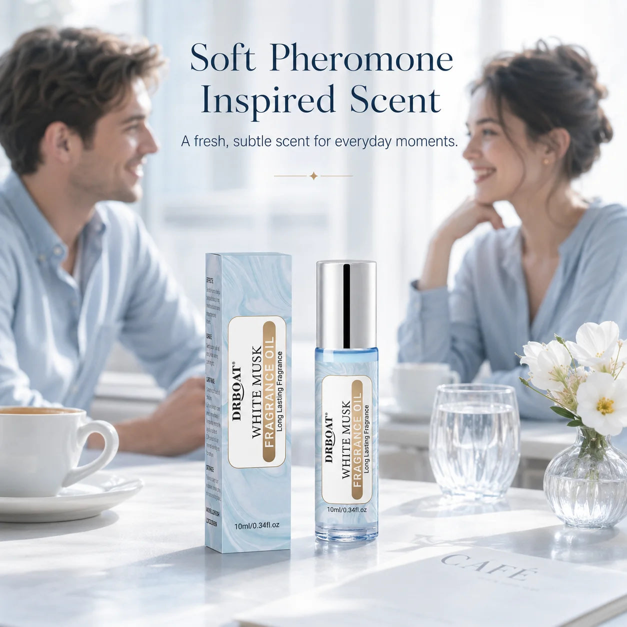 Eleeles White Musk Pheromone Oil – Alcohol-Free Body Fragrance Oil for Dating 10ml & 20ml