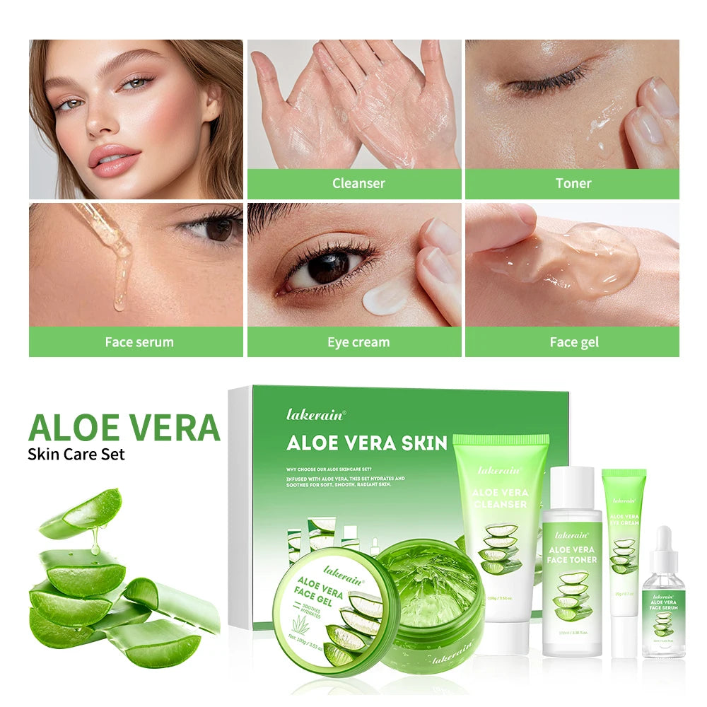 Eleeles Aloe Vera Skin Care Set – Moisturizing, Brightening & Nourishing