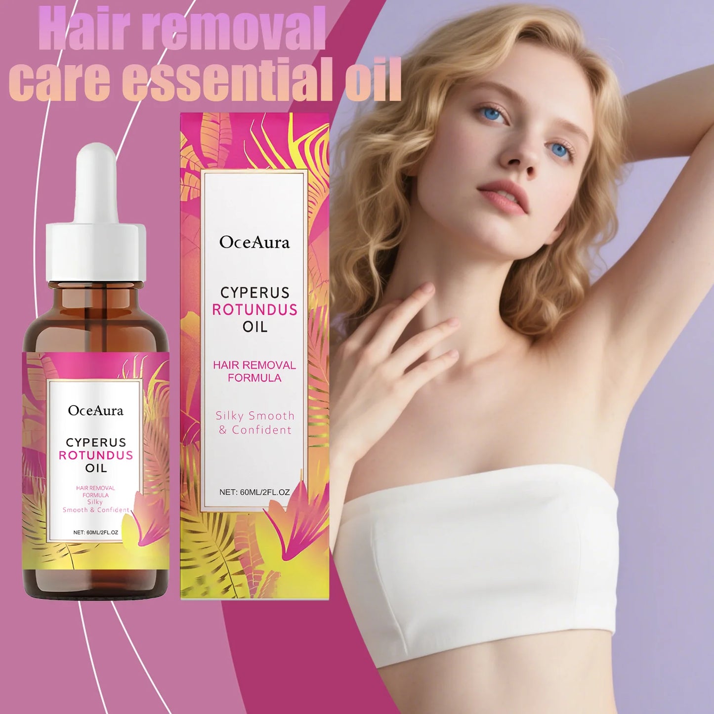 Eleeles Hair Removal Care Essential Oil – Soothing, Moisturizing & Skin-Smoothing 60ml