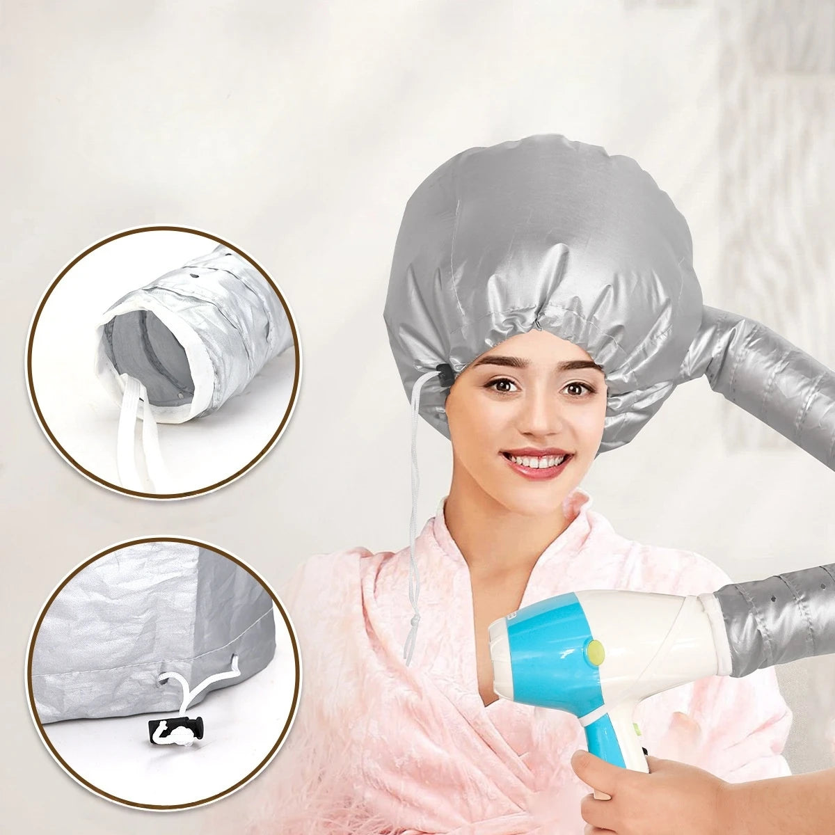 Hair Dryer Drying Cap Hair Treatment Perming Drying Cap Warm Air Drying Care Cap Hair Steaming Treatment Hair Care Thermal Hat
