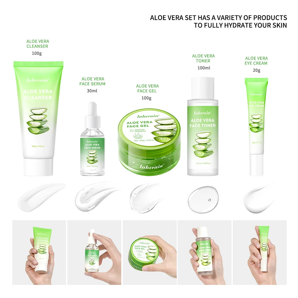Eleeles Aloe Vera Skin Care Set – Moisturizing, Brightening & Nourishing