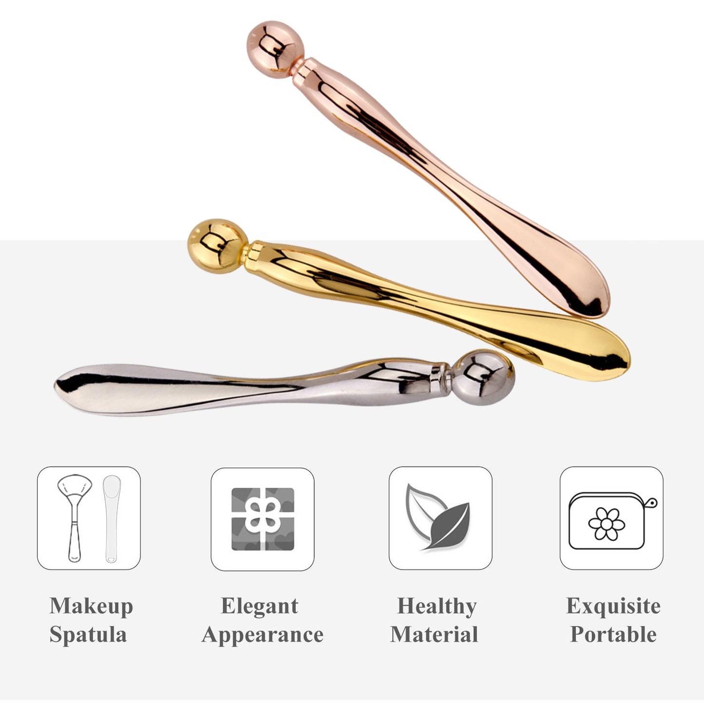 Golden Eye Cream Massager Wand | Zinc Alloy Applicator & Roller