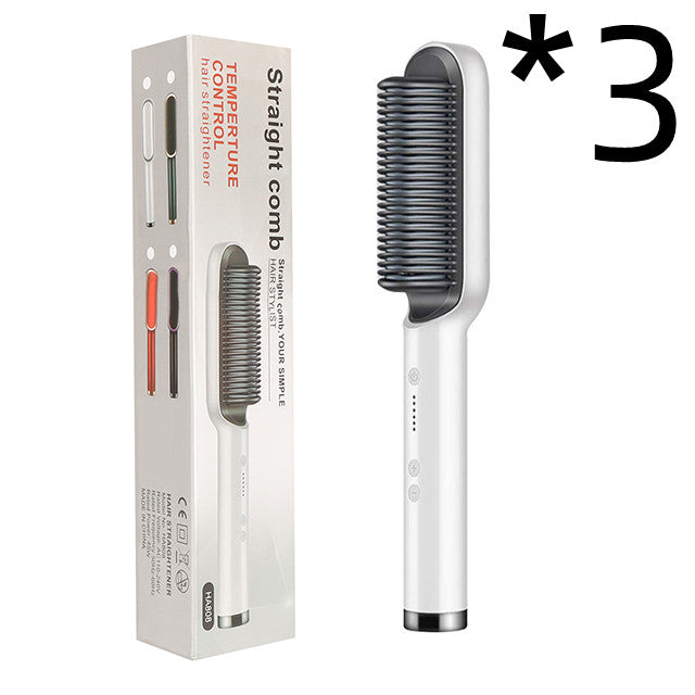 Professional 2-in-1 Ionic Hair Straightener Brush