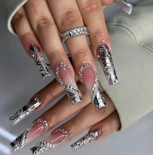 Press-On Nail Stickers – French, Butterfly & Aurora Designs | Sanding Bar Jelly Glue