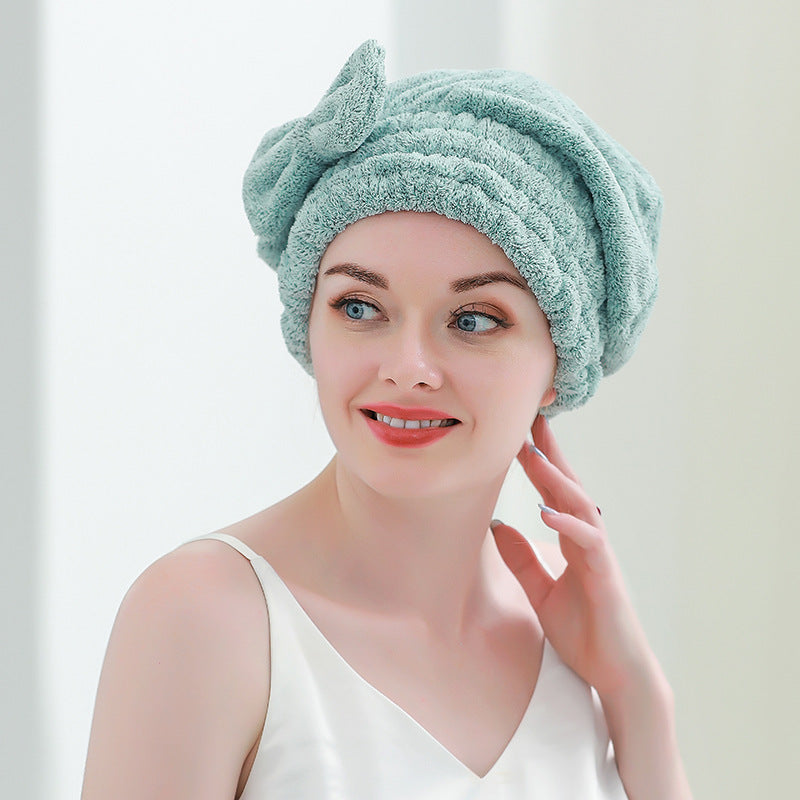 Bow Princess Hair Turban – Absorbent Quick-Dry Towel | Bamboo Charcoal Fiber