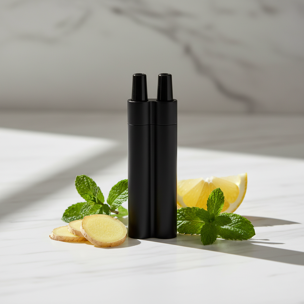 Black Dual Cylinder Nasal Inhaler