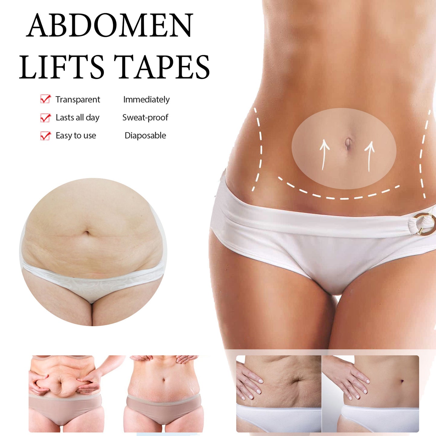 Eelhoe Abdomen Lifting Tapes - Instant Contouring Solution