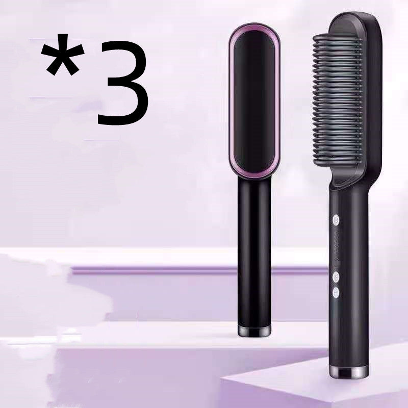 Professional 2-in-1 Ionic Hair Straightener Brush