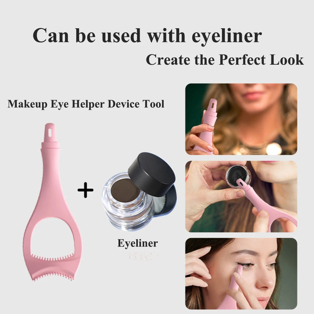 Eyeliner Aid,Eyeline, Eyelash Makeup Guide Tool,Pink Eye Black Baffle