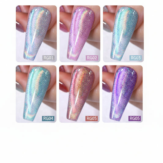 Aurora Rainbow Cat Eye Gel Polish