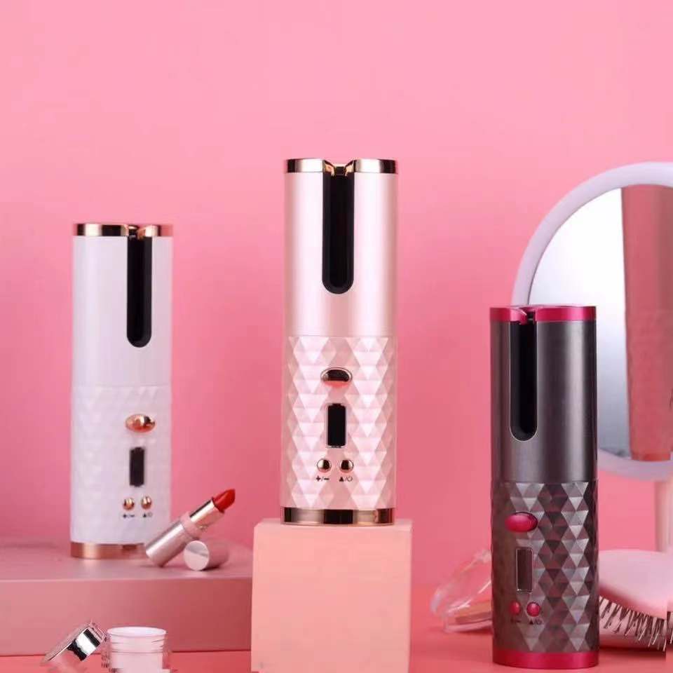 Wireless Automatic Hair Curler — USB Cordless with Color Screen