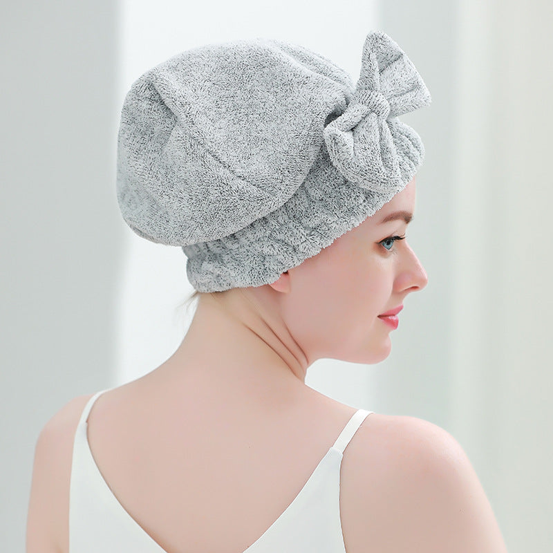 Bow Princess Hair Turban – Absorbent Quick-Dry Towel | Bamboo Charcoal Fiber