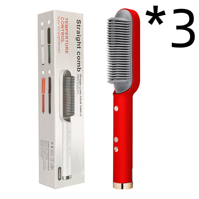 Professional 2-in-1 Ionic Hair Straightener Brush