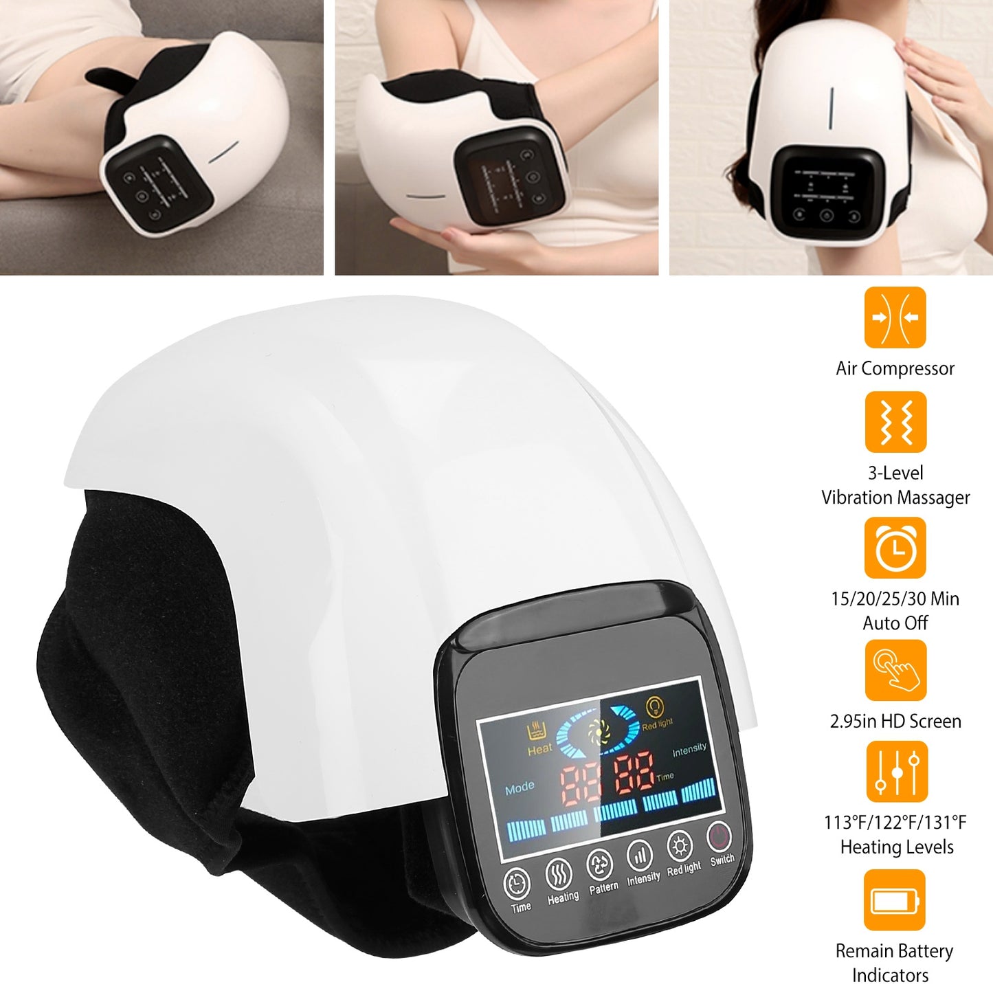 knee massager with heating and vibration