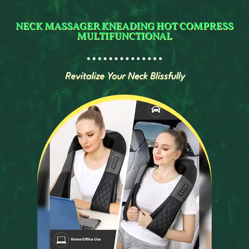 Neck Massager Kneading Hot Compress Multifunctional by@Outfy