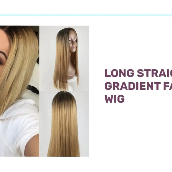 Long Straight Gradient Fashion Wig by@Outfy
