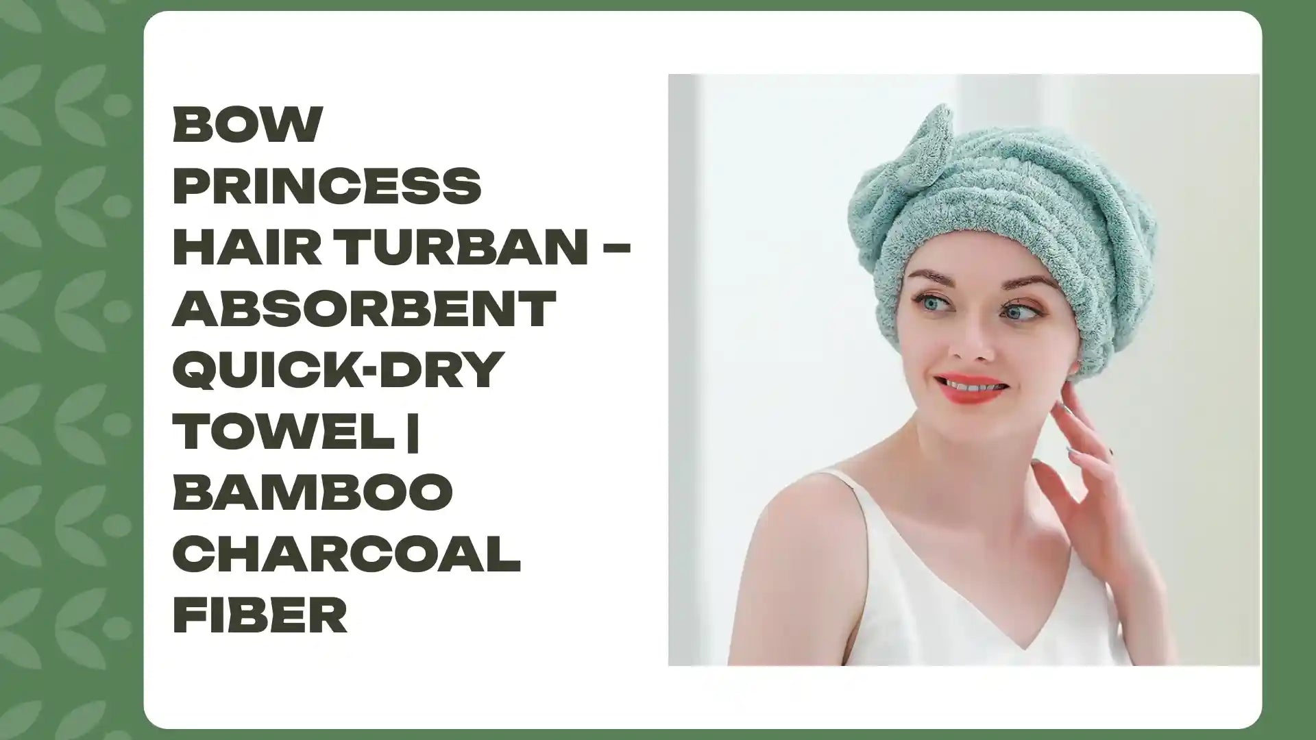 Bow Princess Hair Turban &ndash; Absorbent Quick-Dry Towel | Bamboo Charcoal Fiber by@Outfy