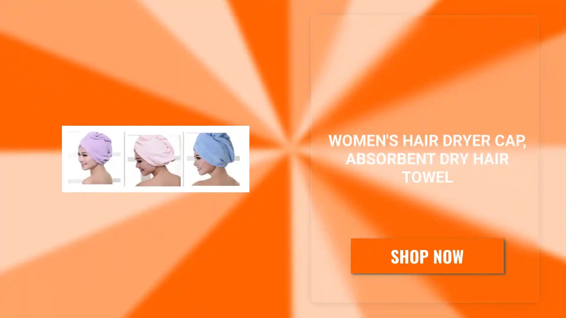 Women's Hair Dryer Cap, Absorbent Dry Hair Towel by@Outfy