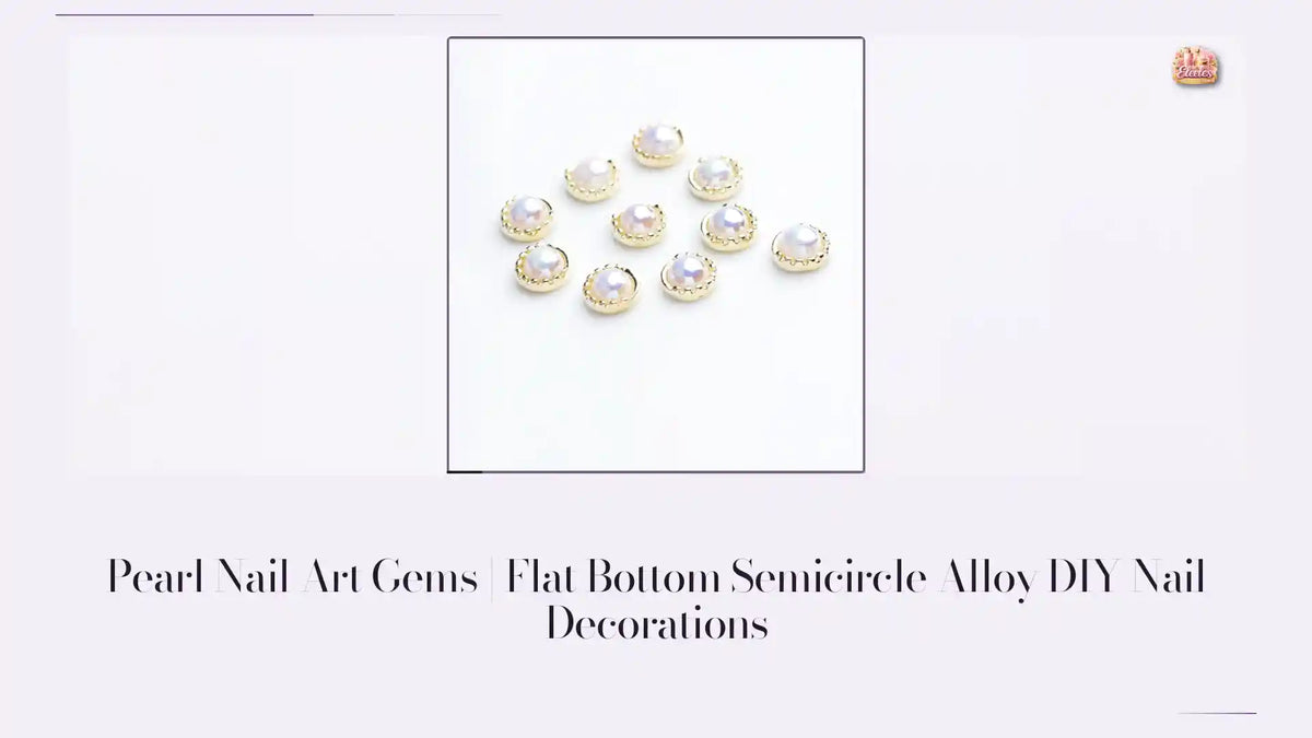 Pearl Nail Art Gems | Flat Bottom Semicircle Alloy DIY Nail Decorations by@Outfy