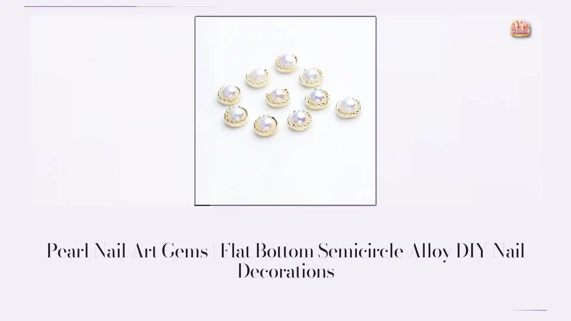 Pearl Nail Art Gems | Flat Bottom Semicircle Alloy DIY Nail Decorations by@Outfy