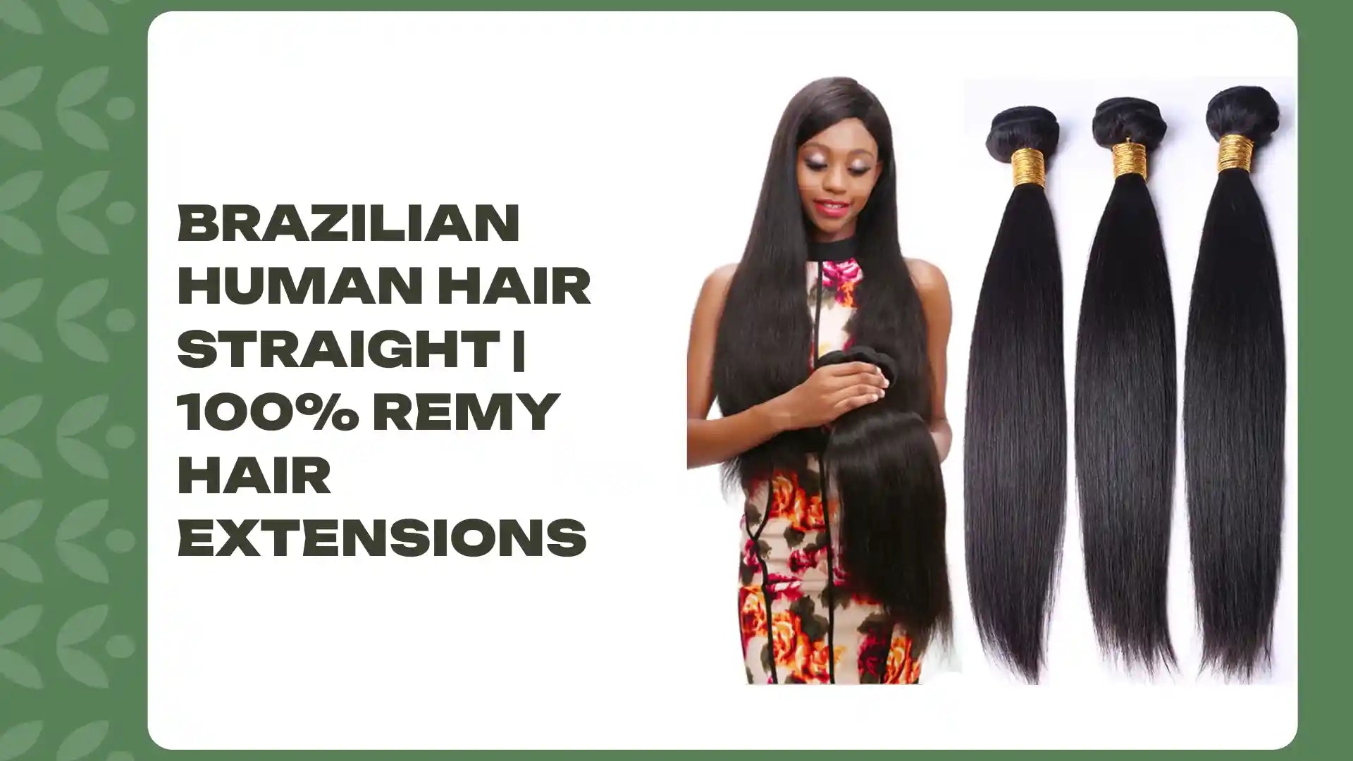 Brazilian Human Hair Straight | 100% Remy Hair Extensions by@Outfy