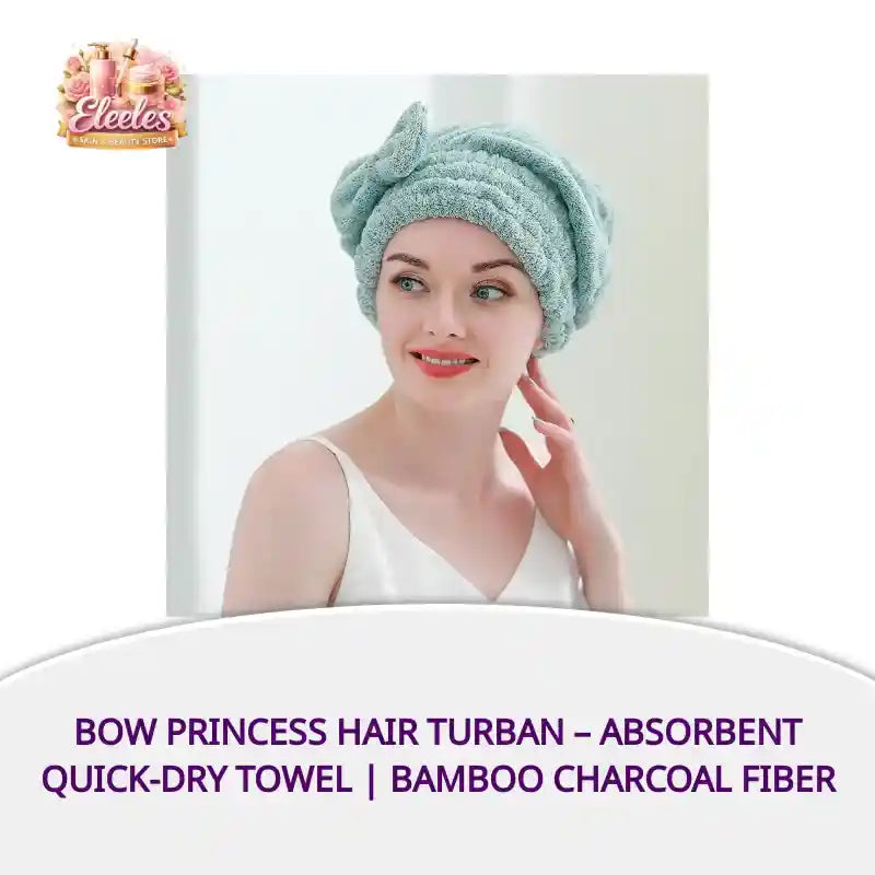Bow Princess Hair Turban &ndash; Absorbent Quick-Dry Towel | Bamboo Charcoal Fiber by@Outfy