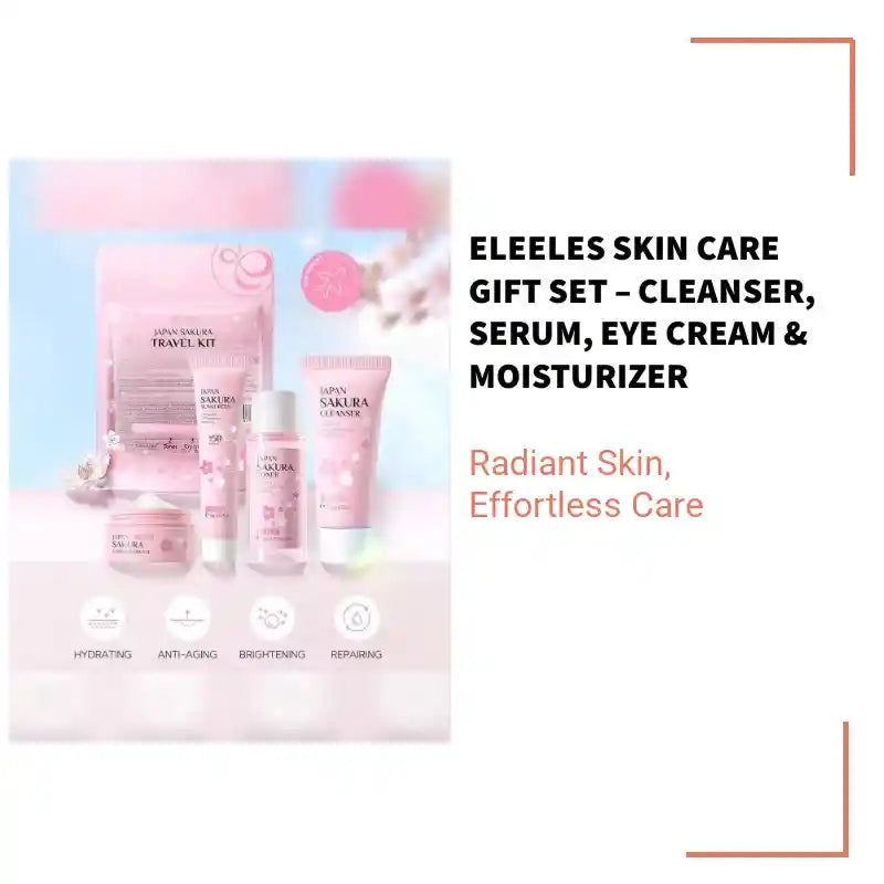 Eleeles Skin Care Gift Set &ndash; Cleanser, Serum, Eye Cream & Moisturizer by@Outfy