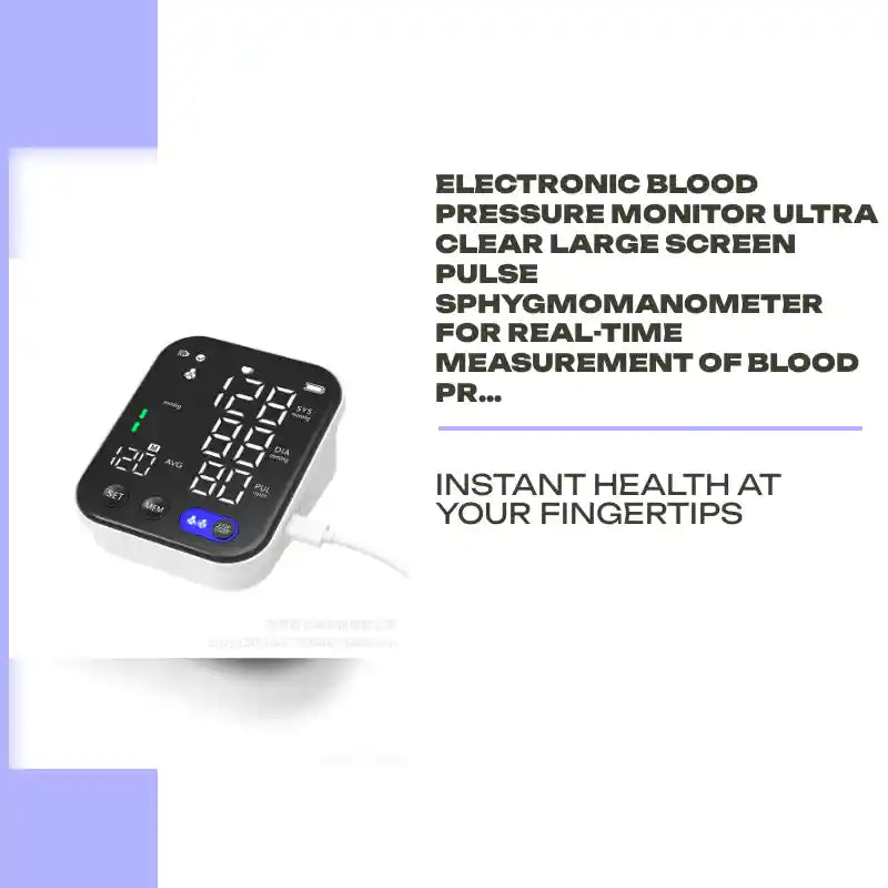 Electronic Blood Pressure Monitor Ultra Clear Large Screen Pulse Sphygmomanometer For Real-time Measurement Of Blood Pressure by@Outfy