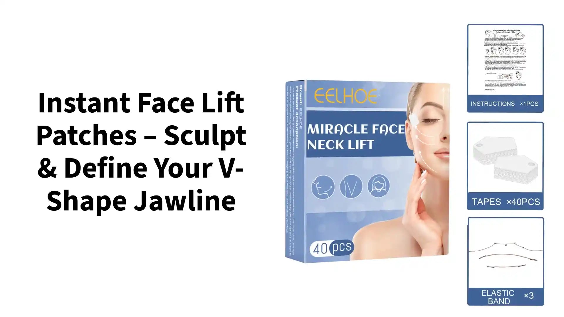 Instant Face Lift Patches &ndash; Sculpt & Define Your V-Shape Jawline by@Outfy