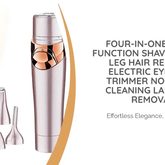 Four-in-one Multi-function Shaver Armpit Leg Hair Remover Electric Eyebrow Trimmer Nose Hair Cleaning Lady Hair Removal by@Outfy