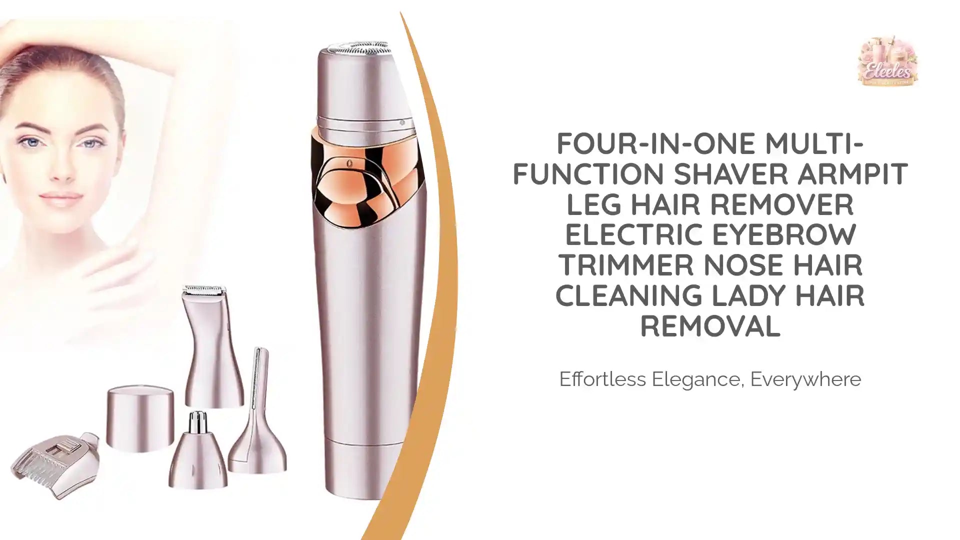 Four-in-one Multi-function Shaver Armpit Leg Hair Remover Electric Eyebrow Trimmer Nose Hair Cleaning Lady Hair Removal by@Outfy