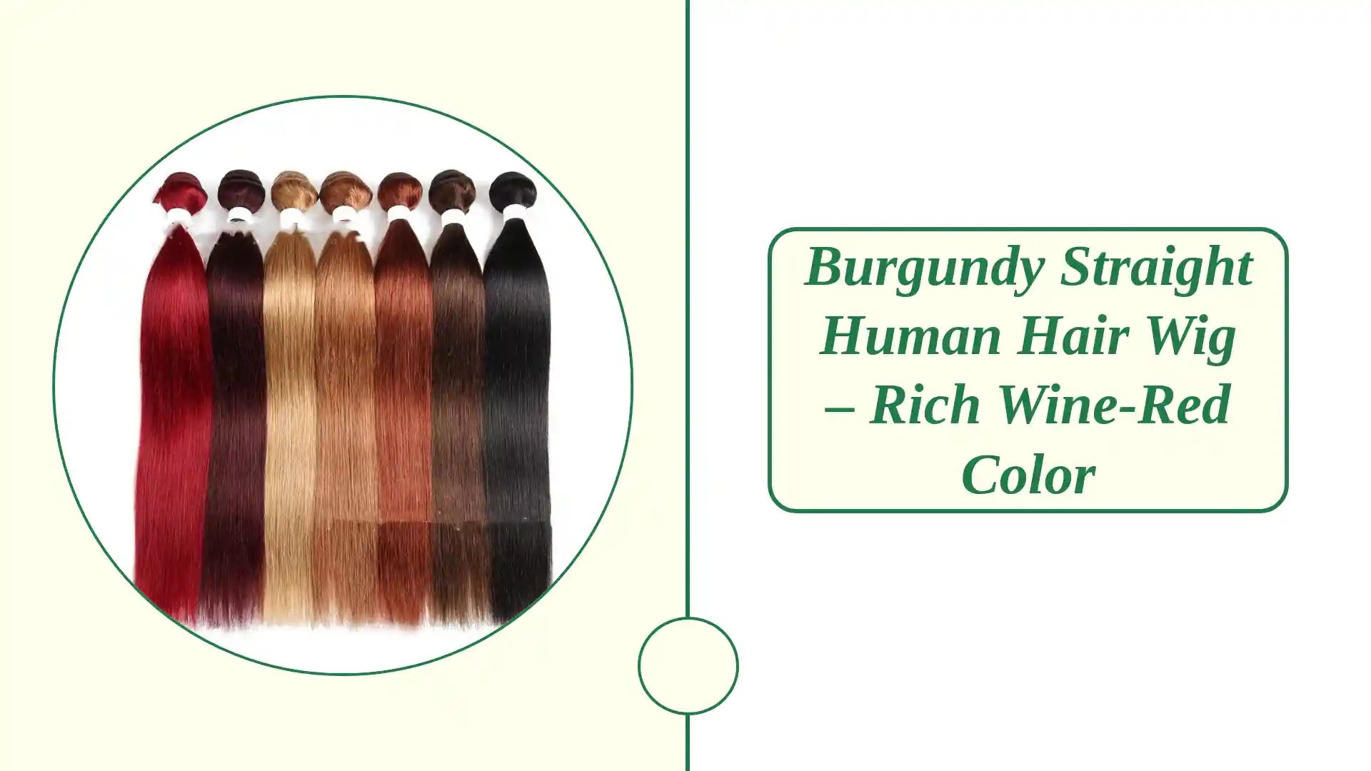 Burgundy Straight Human Hair Wig &ndash; Rich Wine-Red Color by@Outfy