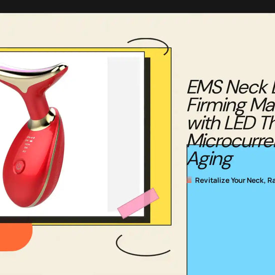 EMS Neck Lifting &amp; Firming Massager with LED Therapy &ndash; Microcurrent Anti-Aging by@Outfy