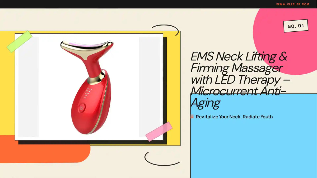 EMS Neck Lifting &amp; Firming Massager with LED Therapy &ndash; Microcurrent Anti-Aging by@Outfy