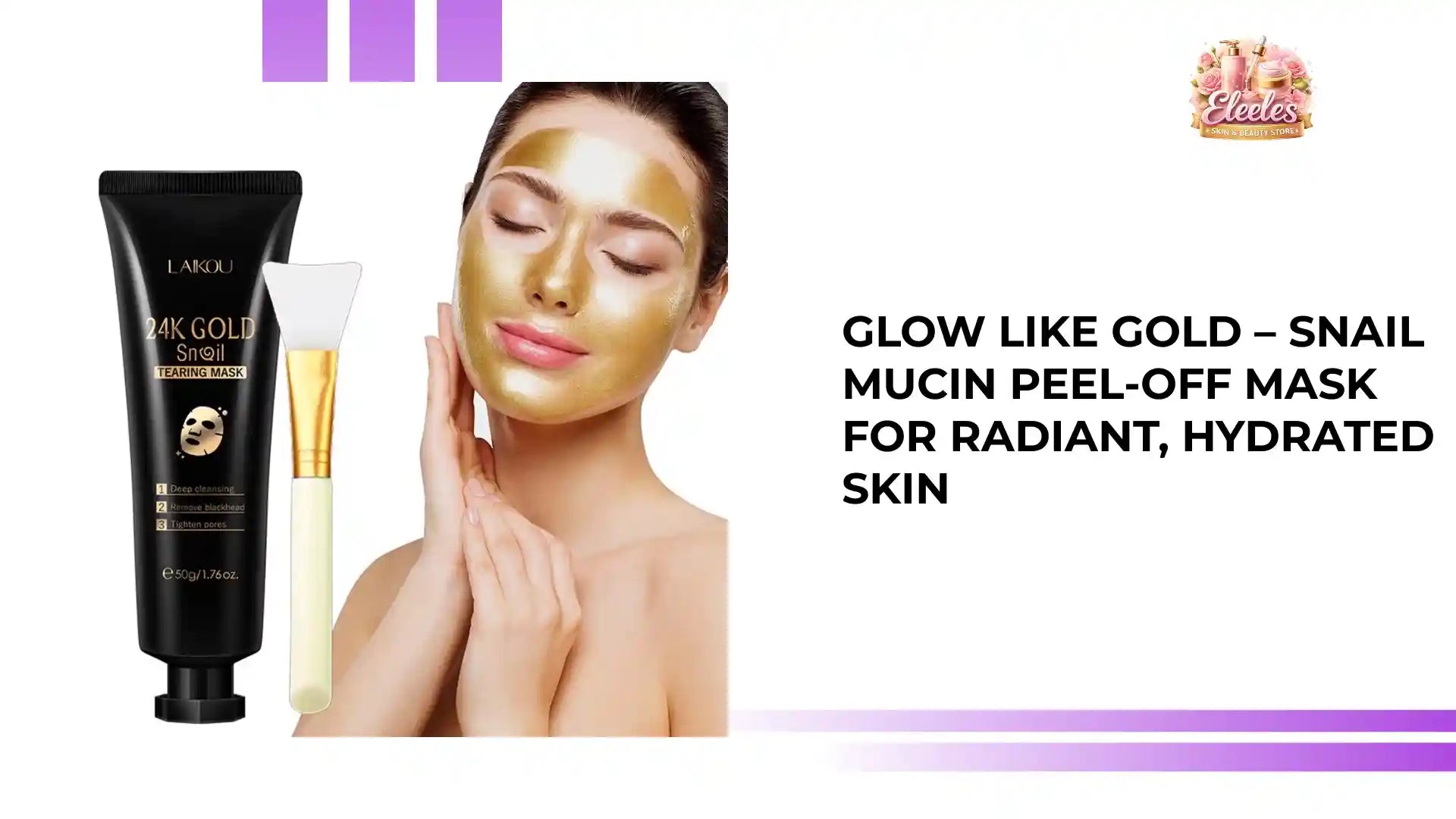 Glow Like Gold &ndash; Snail Mucin Peel-Off Mask for Radiant, Hydrated Skin by@Outfy