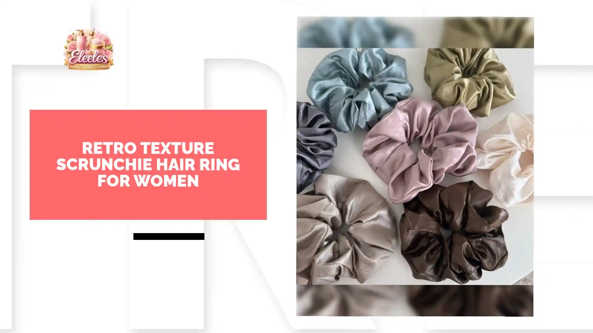 Retro Texture Scrunchie Hair Ring for Women by@Outfy
