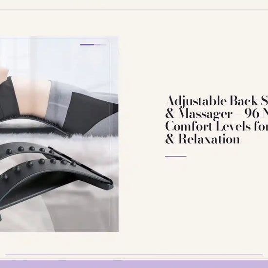 Adjustable Back Stretcher &amp; Massager &ndash; 96 Nodes, 3 Comfort Levels for Posture &amp; Relaxation by@Outfy