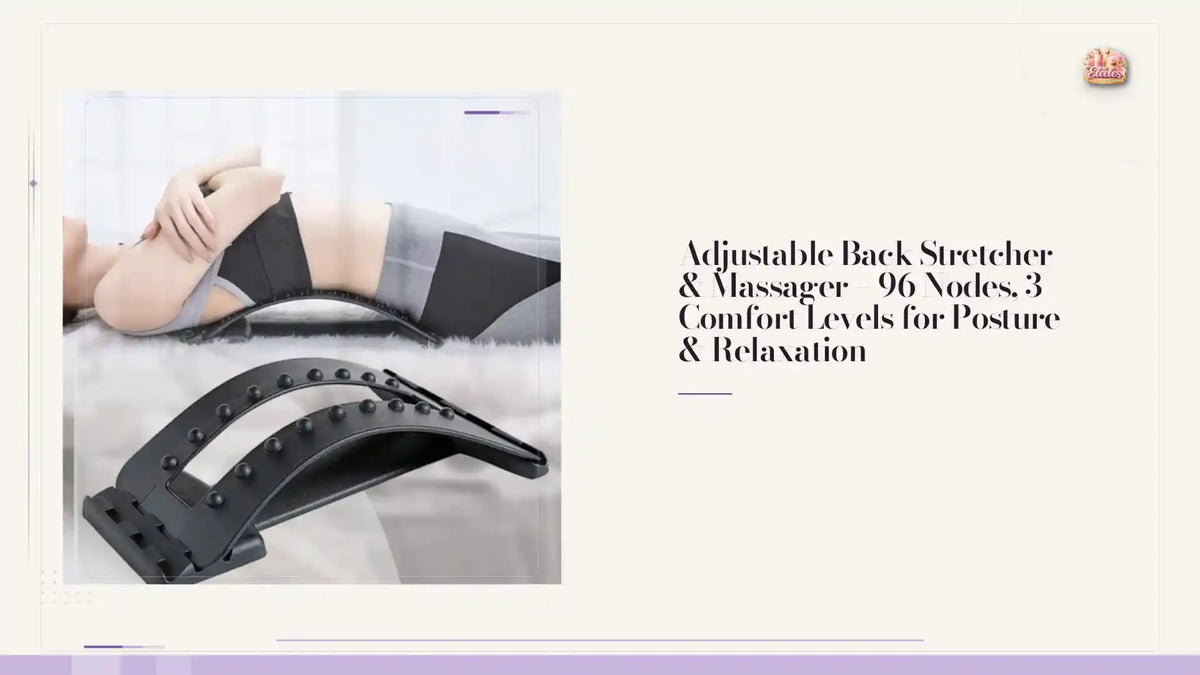 Adjustable Back Stretcher &amp; Massager &ndash; 96 Nodes, 3 Comfort Levels for Posture &amp; Relaxation by@Outfy